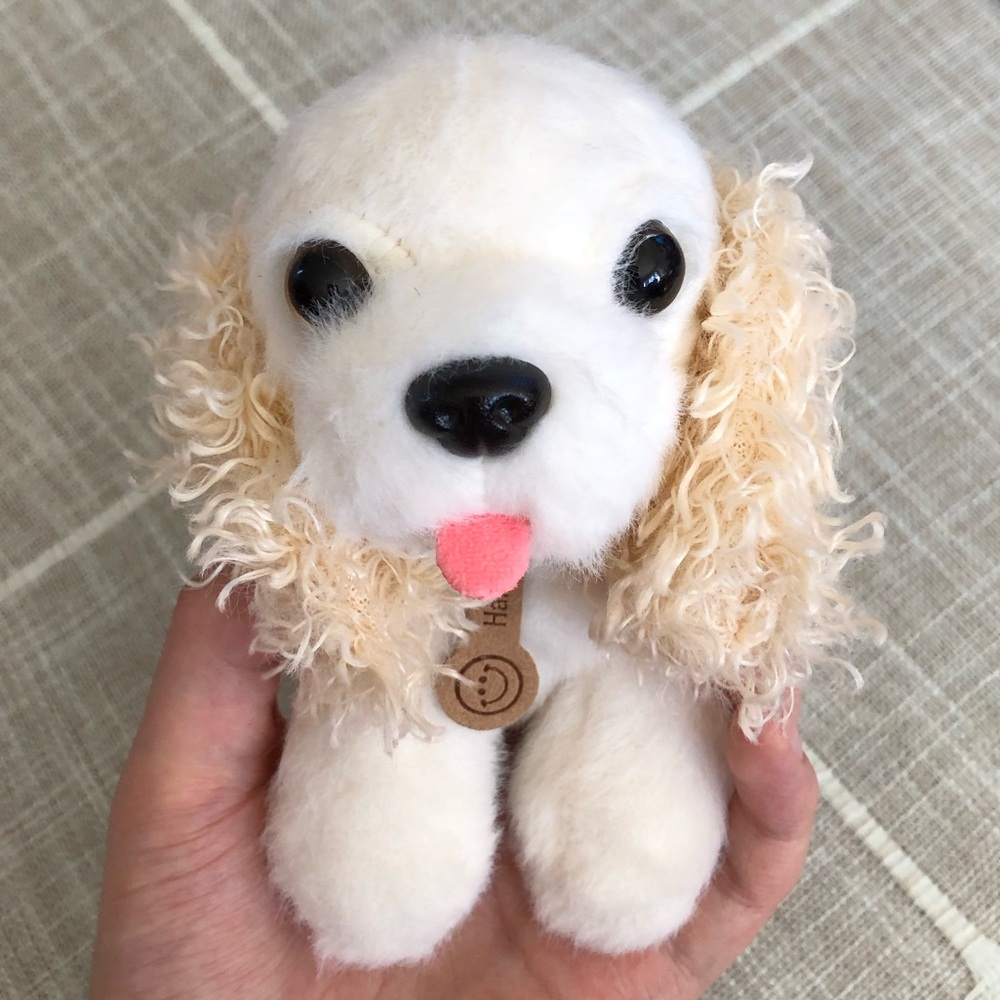 Cream Poodle Plush Puppy Keyring Charm 🐶💕💕